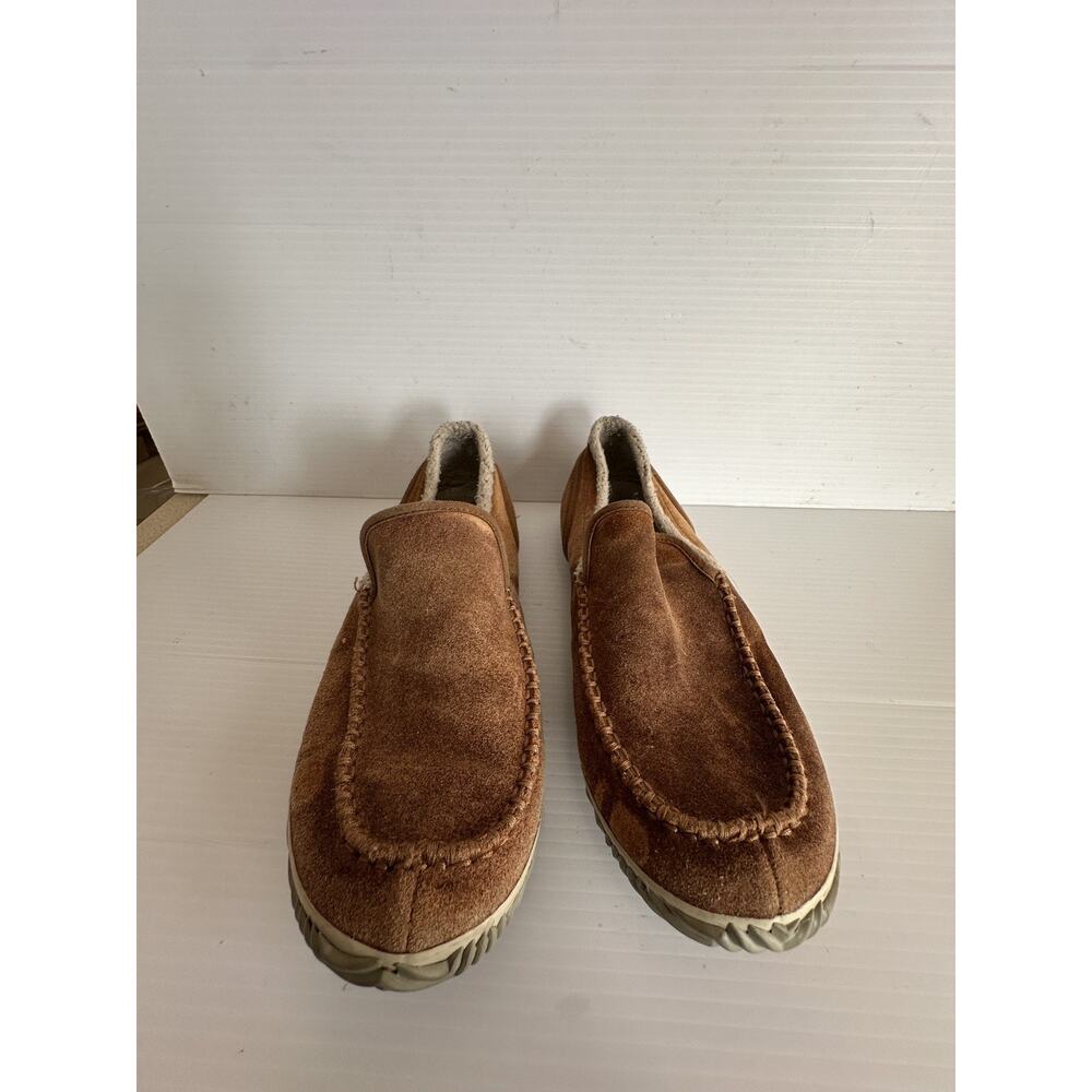 Sorel Mens Brown Suede Leather Loafer Slippers Moc Cozy Comfort Size 8